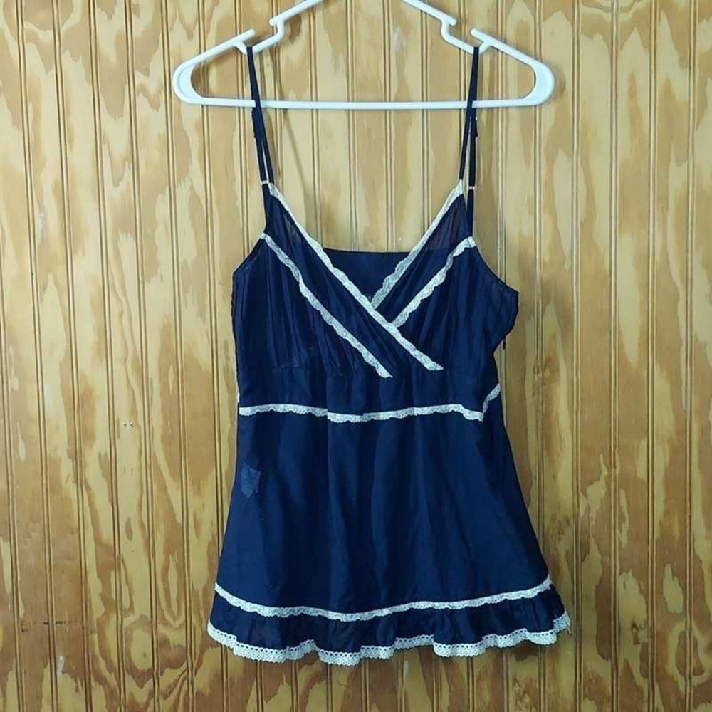 Elegant Navy Blue Women's Top